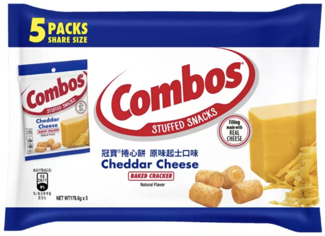 Combos 冠寶 捲心酥 原味起士口味 Cheddar Cheese 夾心餅乾, 893g, 1個