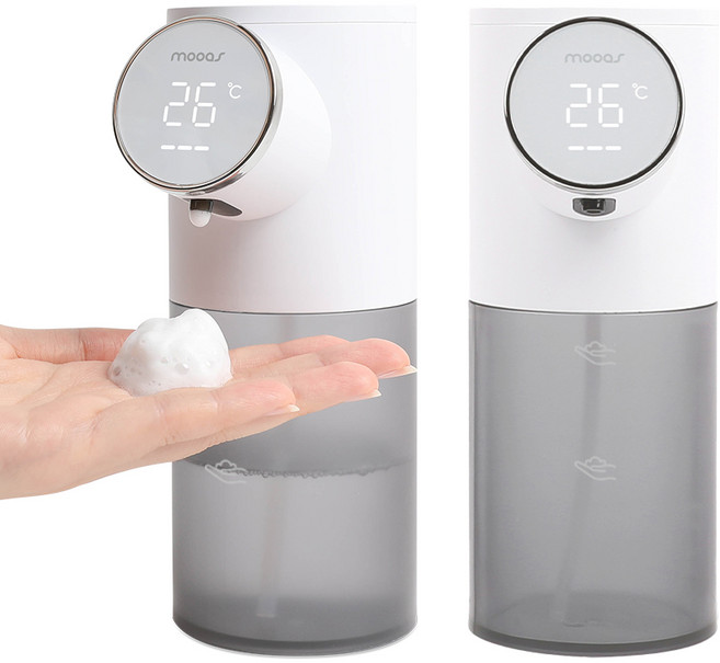 무아스 대용량 소프트버블 자동 손세정기, 화이트, 2개