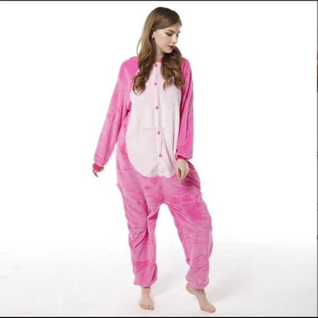 Lilo Stitch 애니메이션 코스프레 파자마 봉제 키구루미 원지즈 겨울 옷 크리스마스 선물, [03] 140CM(11-12T), [04] pink