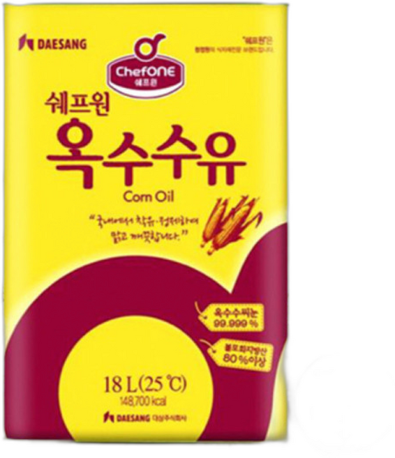 청청원 대상 쉐프원 옥수수유 업소용 옥배유 14시 이전 주문 당일발송 / 강화포장, 1개, 18L