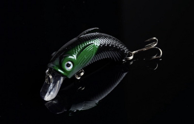 LUREER 羽燕魔獸 9克 搖擺泳型 根魚 黑格 路亞, 綠頭黑,一隻, 1個
