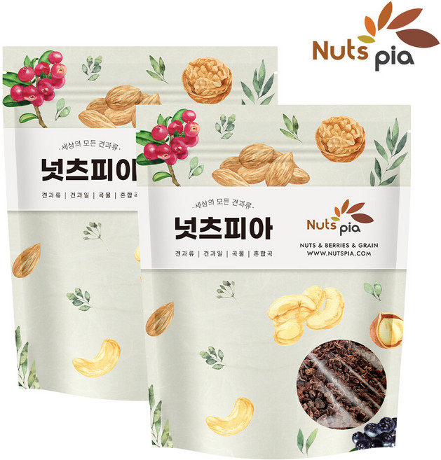 [넛츠피아] 카카오닙스 200g x 2봉, 2개
