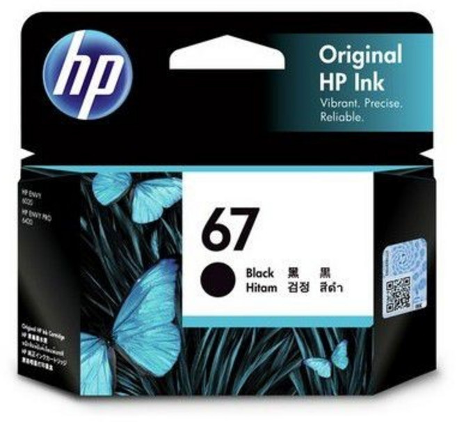 HP NO.67 原廠墨水匣 適用 Envy Pro 6020 / DJ 2722, 1個, 黑色