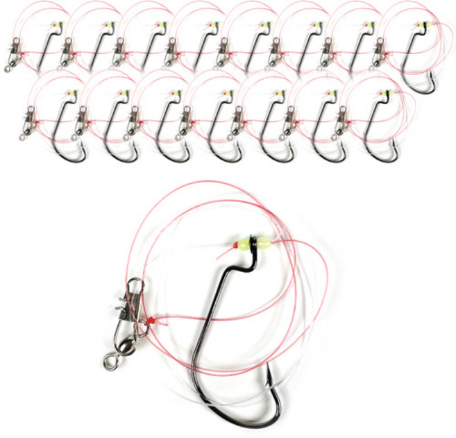 국산 수제 광어 다운샷 채비 16개, 1개, 16개입