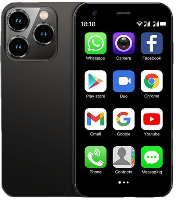 초소형 미니 스마트폰 공기계 핸드폰 SOYES XS15 블랙, 16GB, 1TB