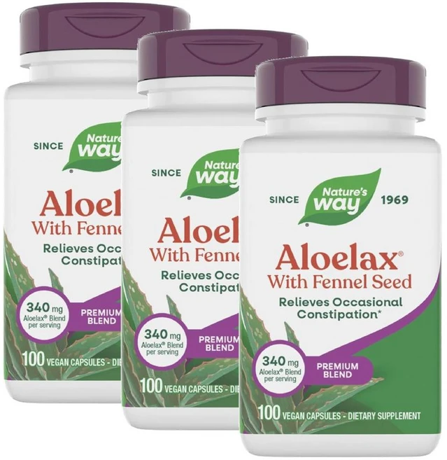 네이처스웨이 알로에락스 페넬 씨드 함유 캡슐 Nature's Way Aloelax, 3개, 100정 - 쿠팡