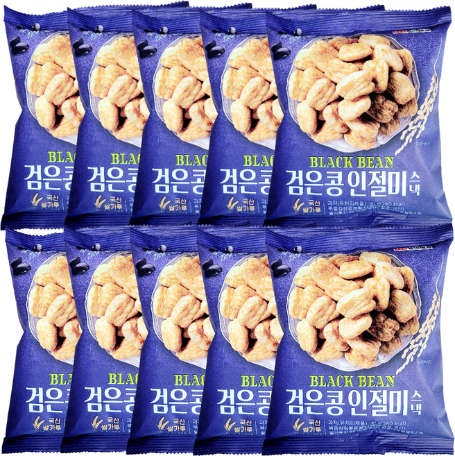 동아제과 검은콩 인절미 스낵, 10개, 51g
