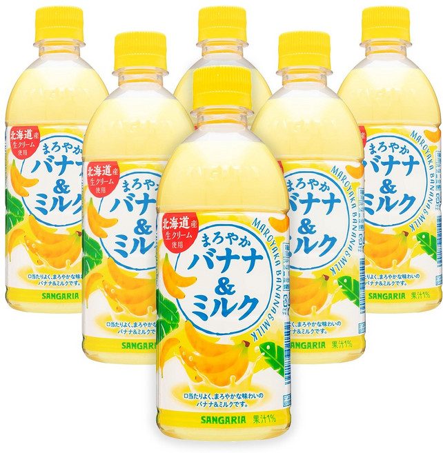 산가리아 마로야카 바나나 우유맛, 500ml, 6개