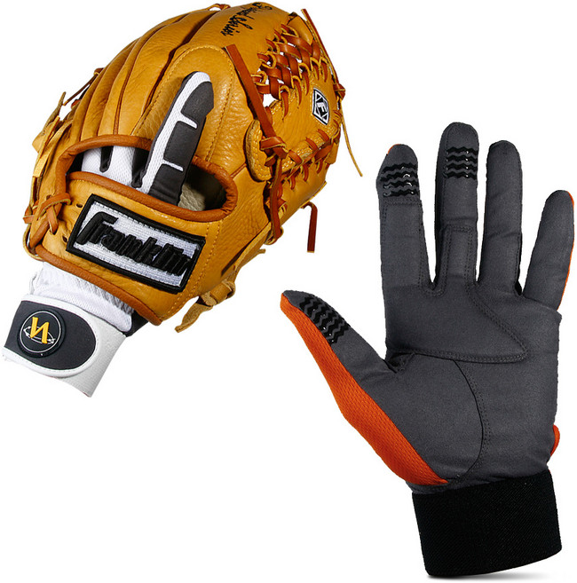 야구 수비 장갑 수비수 장갑, 오렌지(왼손착용), 1개