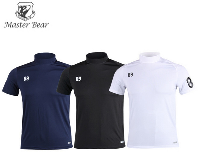 [마스터베어] 남성 넘버포인트 기능성 반팔 아웃도어 골프 캐주얼 이너웨어 셔츠
