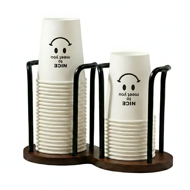 라로미 간편정리 종이컵 디스펜서, 1개, 블랙