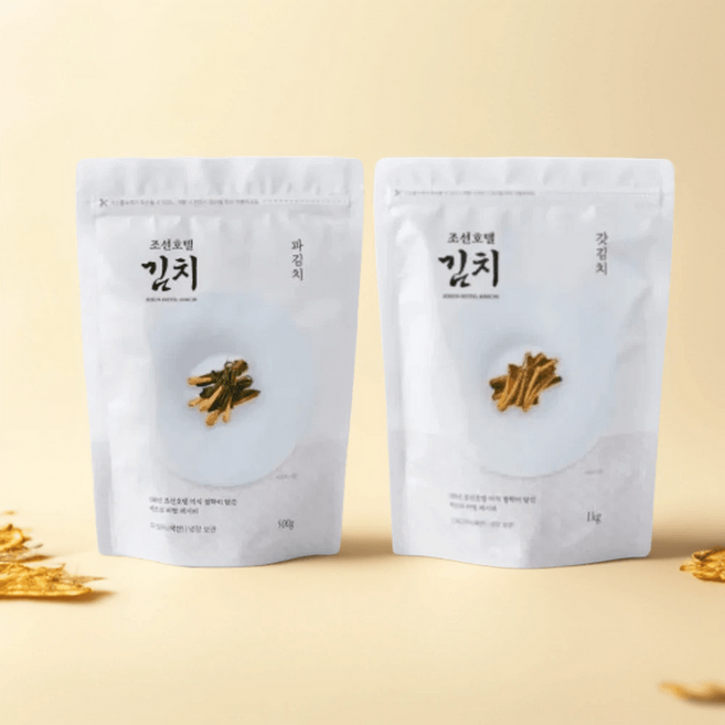 신세계푸드 조선호텔김치 100년 조선호텔 갓김치 1kg파김치 500g 냉장 간단 178574, 갓김치 1kg + 파김치 500g, 1