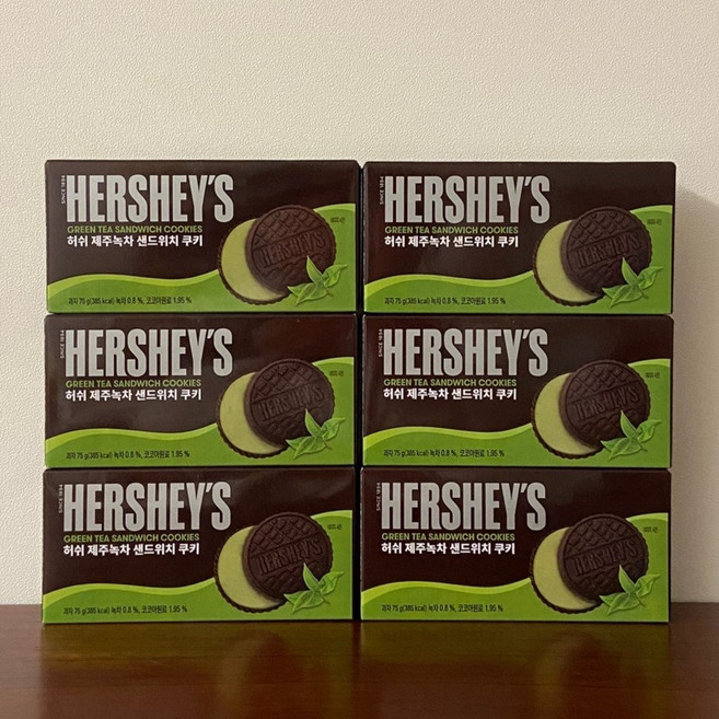 허쉬 제주녹차 샌드위치 쿠키, 75g, 6개