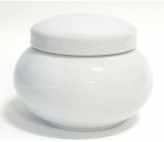 국산 도자기 단지 백자달단지 300g 경옥고 꿀 소금 된장 고추장 항아리 선물, 1개