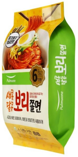 코스트코 풀무원 새콤달콤 보리쫄면 1290G 6인분 [아이스박스] + 더메이런손소독제, 1.29kg, 6개
