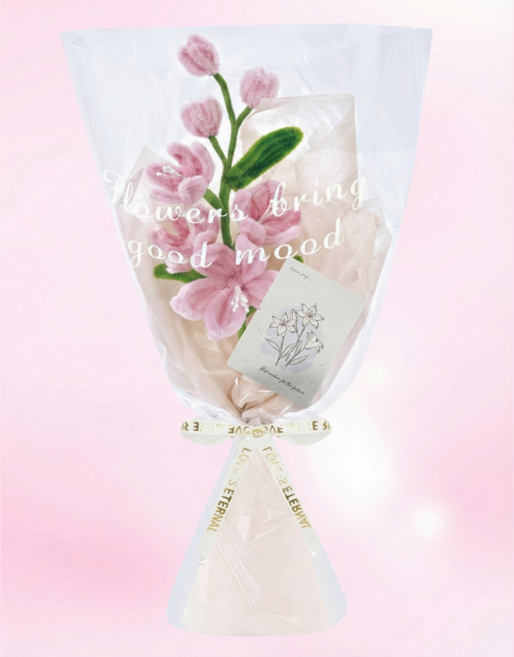 베리버터 모루꽃다발 키트 DIY, 1개, 작약