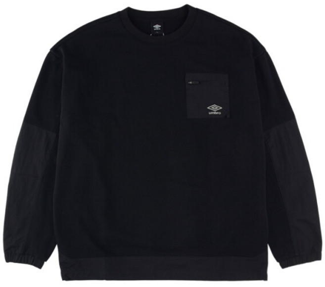 [엄브로] 웨이파인더 우븐BIT 니트 맨투맨 UQ121CFS13 BLK0