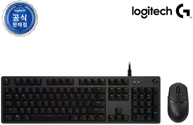 로지텍코리아 게이밍 세트 G512 GX 기계식 키보드 + G309 무선 마우스, 일반형, 블랙, G512(청축)+G309(블랙)