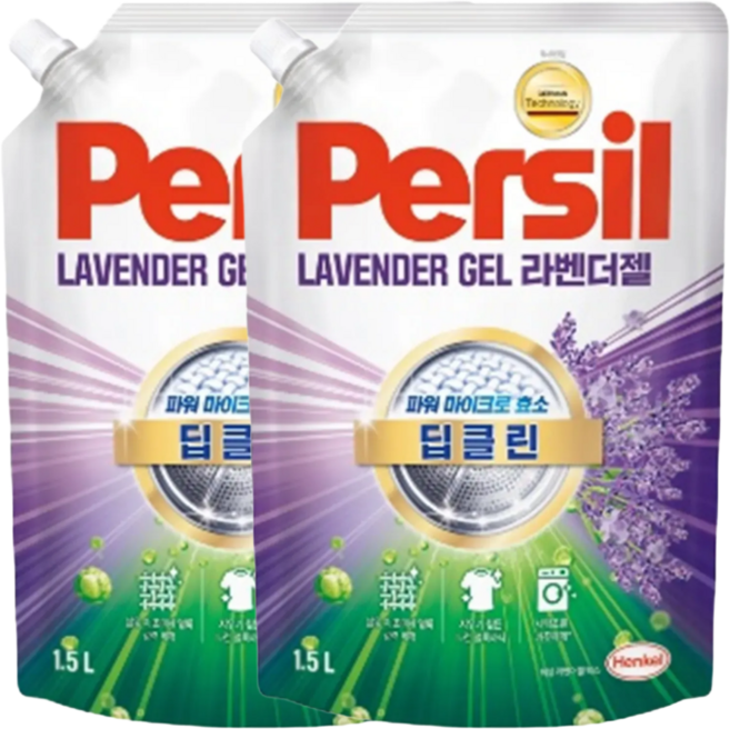 퍼실 라벤더젤 플러스 겸용, 1.5L, 2개