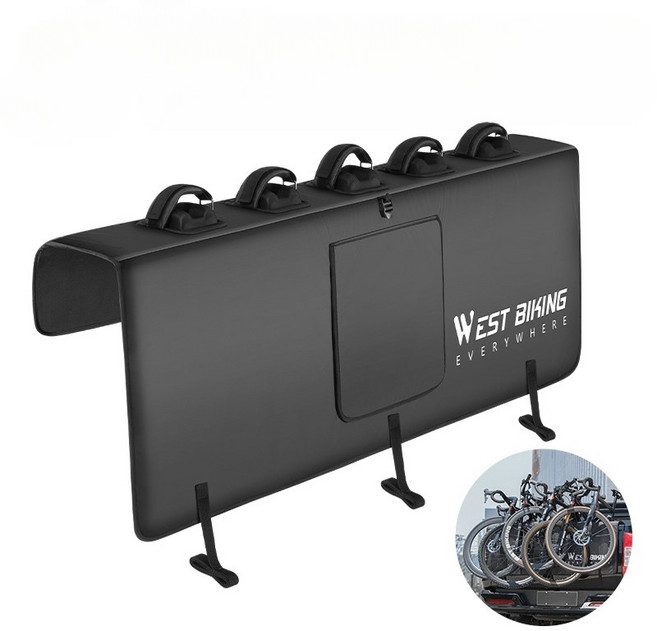 차량용 자전거 매트 트럭 트렁크 견인 패드 거치대 트렁크 짐 칸 캐리어 적재 픽업 도어, B. 블랙 2대용