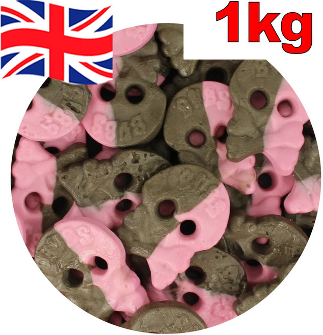 [영국발송] 1kg 스웨디시 스웨덴 젤리 법스 라즈베리 앤 리코라이스 감초맛 Raspberry&Liquorice Foam, 1개