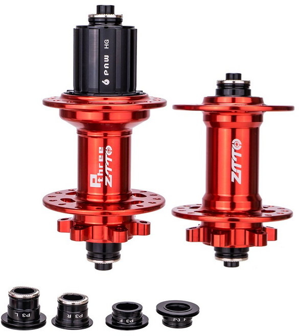 ZTTO MTB 자전거 디스크 브레이크 허브 XD MS HG DT 370 xm490 D041SB 산악 자전거 쓰루 액슬 32 홀 15x10, 02 P3 HG Red