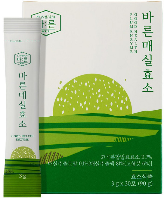 바른 매실효소 유산균 소화 발효, 90g, 1박스