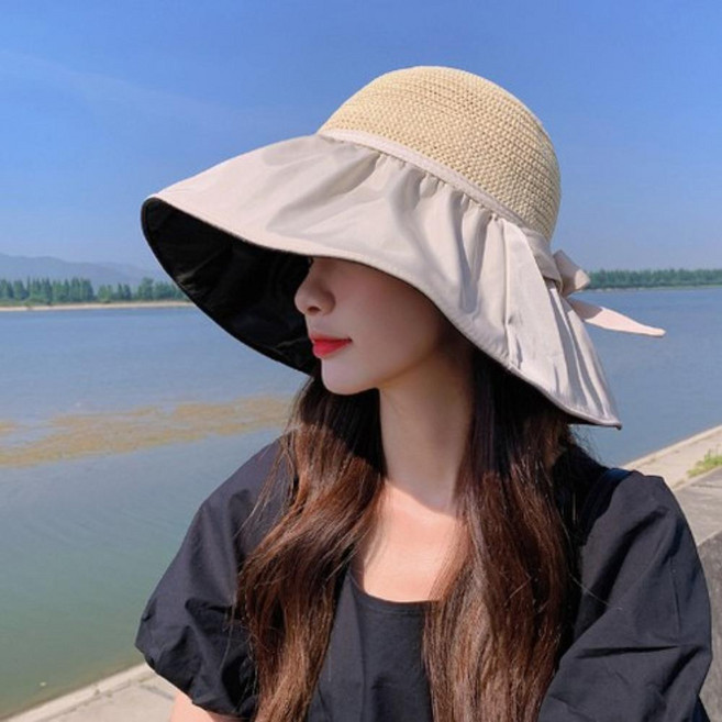 해피제이 챙넓은 밀짚 모자