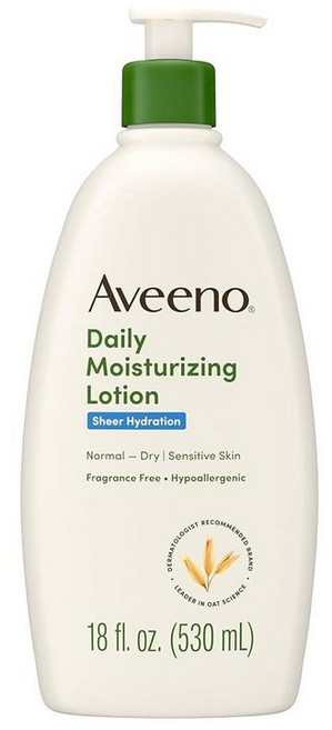 Aveeno 쉬어 하이드레이션 데일리 모이스처라이징 로션 350mL 무향, 1