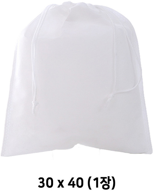더스트백 부직포주머니 부직포가방 부직포백, 1개, 화이트