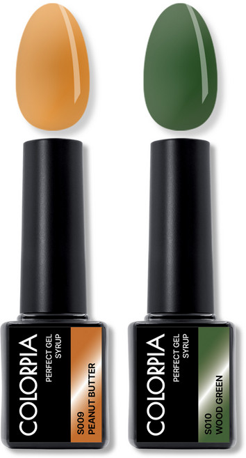 칼라피아 원스텝 퍼펙트젤 시럽 젤네일 세트, 1세트, 05. 피넛버터+우드그린