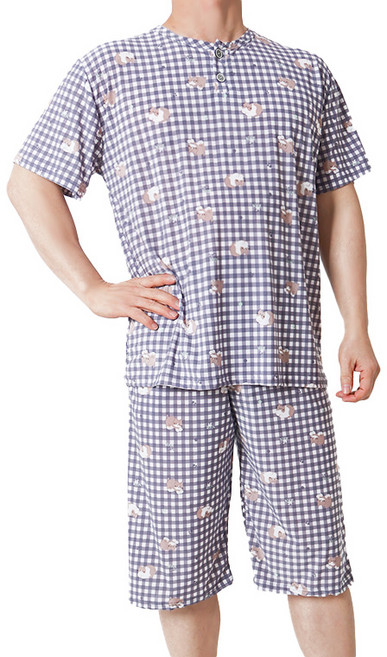 폭스 냉감 캐릭터 반팔 잠옷세트 E6 남성용