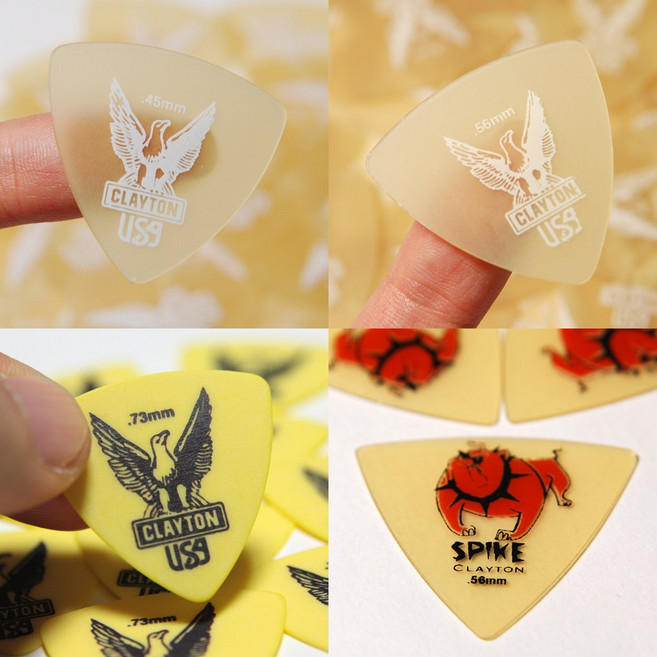 통기타 피크 클레이톤 울템골드 0.56 0.73 0.80 1.0 1.26 일렉기타 피크, 클레이톤(울템), 1개