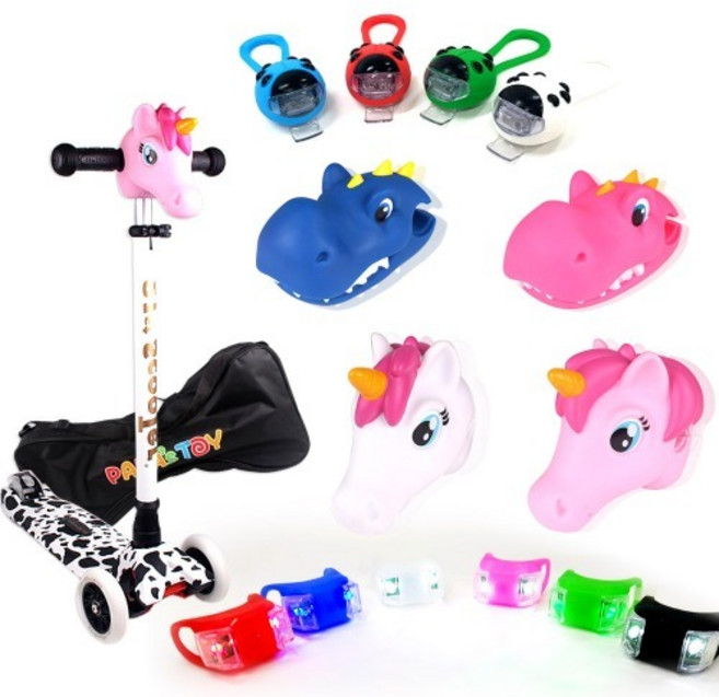 킥보드악세서리, (7)안전LED라이트빔-핑크