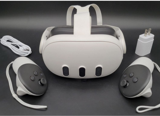 Meta 無線VR虛擬實境頭戴式裝置 沉浸式遊戲體驗 高解析度顯示 舒適人體工學設計, 1個, quest3一體積512g