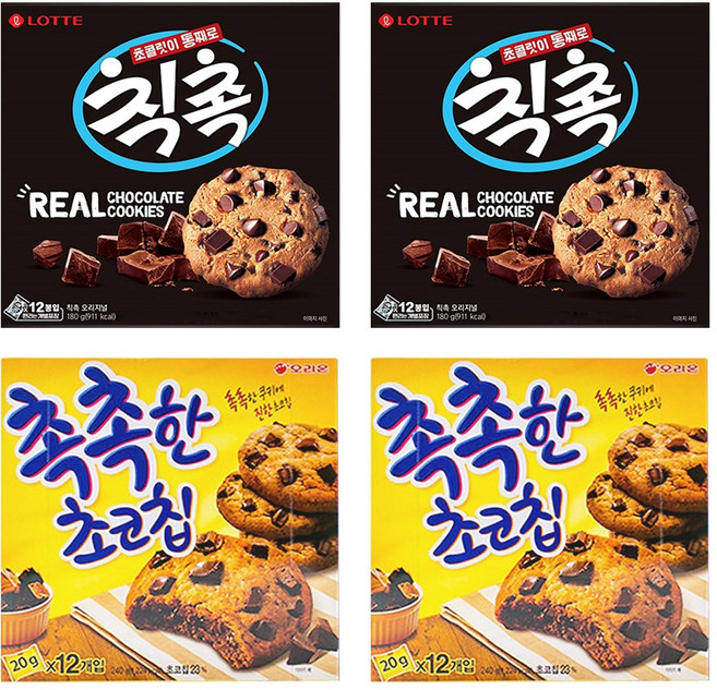 칙촉 180g + 촉촉한 초코칩 240g, 2개, 420g