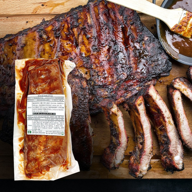 (케이쿡)바비큐 폭립 알뜰형 오리지날맛, 500g, 12개