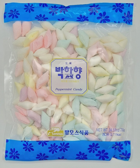 박하사탕 오색 박하향사탕, 2개, 700g