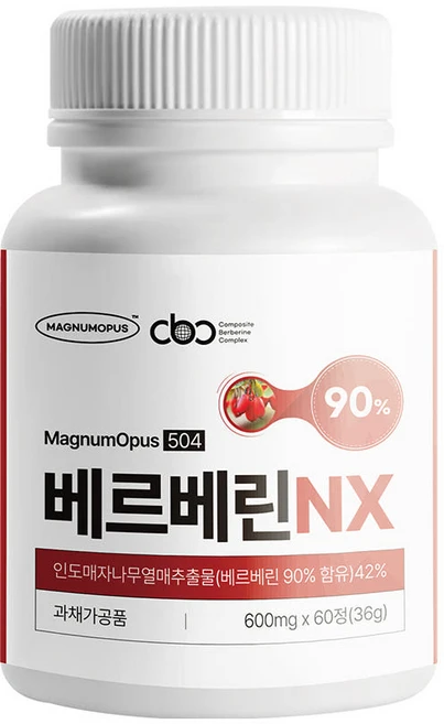 베르베린NX 600mg 60캡슐, 1박스, 60정 - 쿠팡