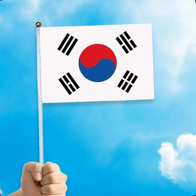 응원 태극기 미니깃발 기념일 행사 국경일 천수기 우리나라, 1개, 상세페이지 참조