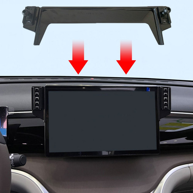 BYD 아토3 2025~ 핸드폰 거치대 모니터 브라켓 마운트 D1, 블랙, 1개