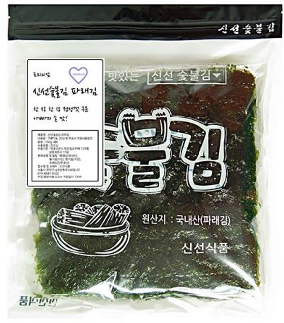 맛있는 방앗간아이김 파래김 보통조미(100매6등분), 1개, 단품