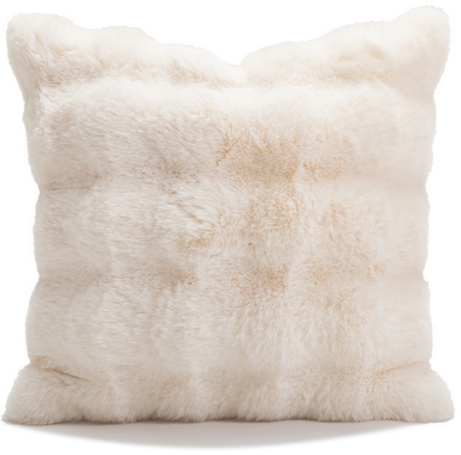 빅무드 버블밍크 퍼 쿠션 국산 솜포함 인테리어 소파쿠션, 오프화이트