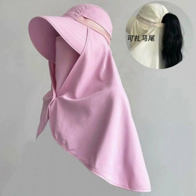 防曬斗篷 斗篷太陽帽全方位防曬帽女春夏面罩披肩一體加長護頸騎行遮臉遮陽