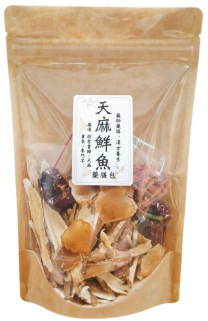繁花茶館 天麻鮮魚藥膳包 養生料理包, 100g, 1個
