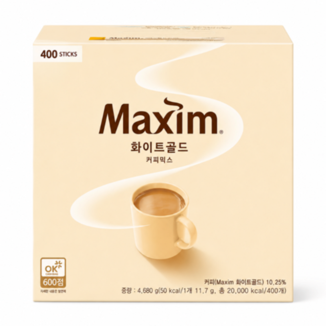 맥심 화이트골드 커피믹스 400T, 11g, 400개입, 1개
