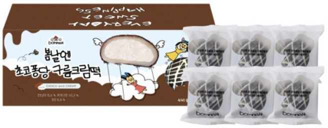 봄날엔 초코퐁당 구름크림떡, 1박스, 420g