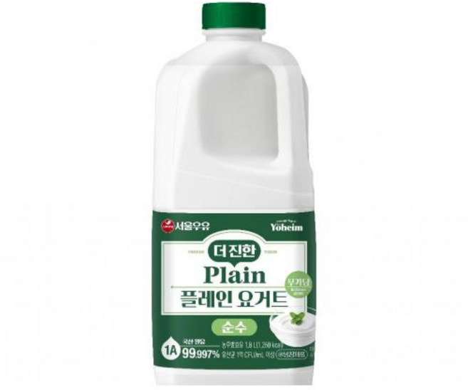 마시는요구르트 플레인 순수 서울우유, 1.8L