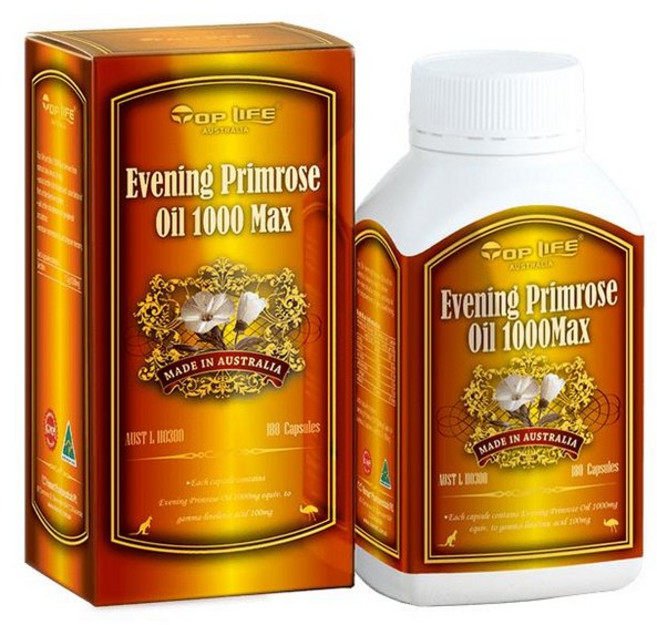 호주 탑라이프 Top Life Evening Primrose Oil 달맞이꽃 오일 1000 맥스 캡슐, 5개, 180정