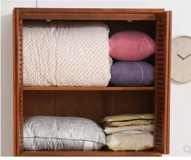 원목 이불장 신혼 가구 정리 보관함 수납장 다용도 옷장, 갈색100x60x90폐쇄+칸막이